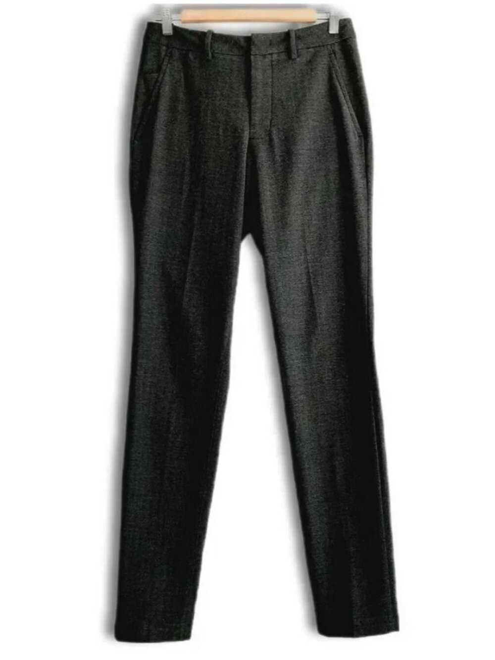 KIT & ACE Herringbone Pattern 5-Pocket Dress Pants Grey & Black Sz 30